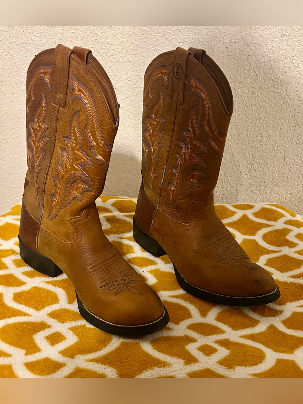 Tony Lama Men’s Brown Leather Western Cowboy Boots US 8 RR1100